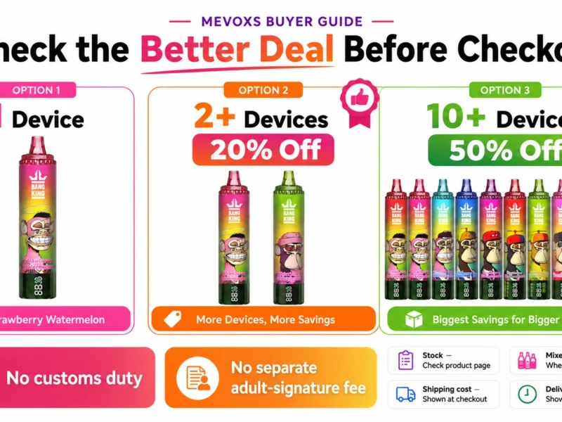 disposable vape 2 plus and 10 plus discount with no customs duty and no separate adult signature fee
