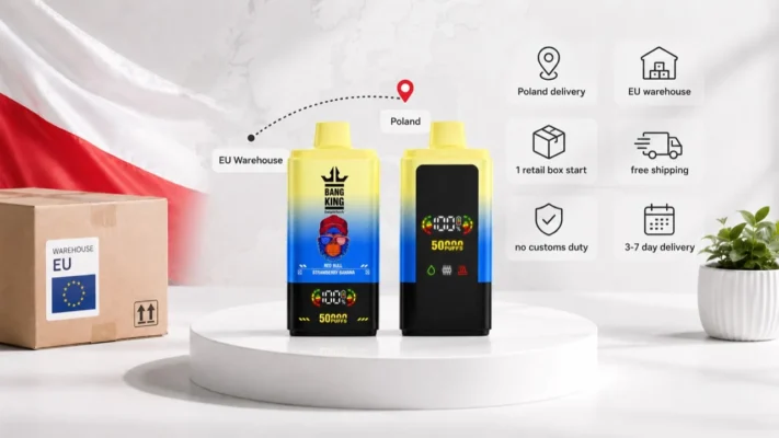 Disposable vape delivery to Poland from EU warehouse with free shipping and no customs duty