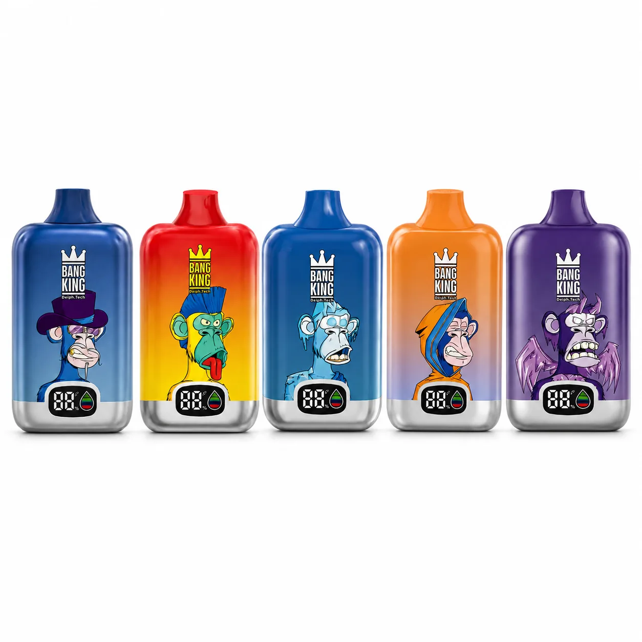 Bang King BK15S 15000 Puffs Screen Display Disposable Vape - Origin Direct mixed flavor disposable vape