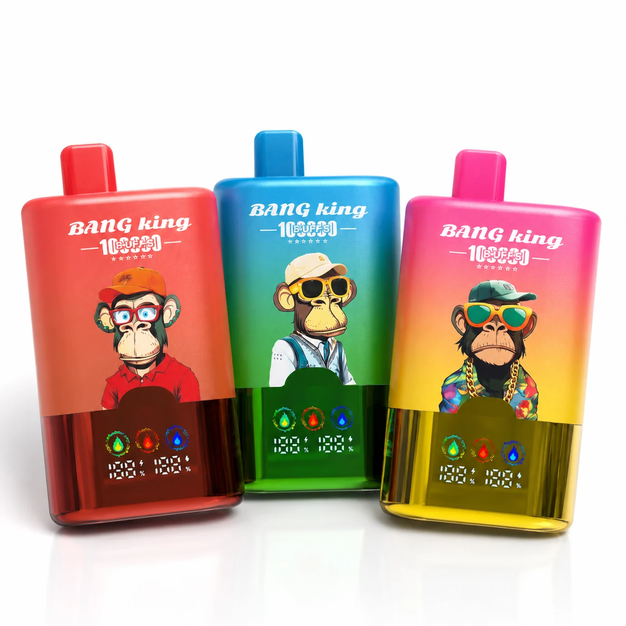 Bang King 100K 100000 Puffs 3-in-1 Disposable Vape - Origin Direct mixed flavor disposable vape