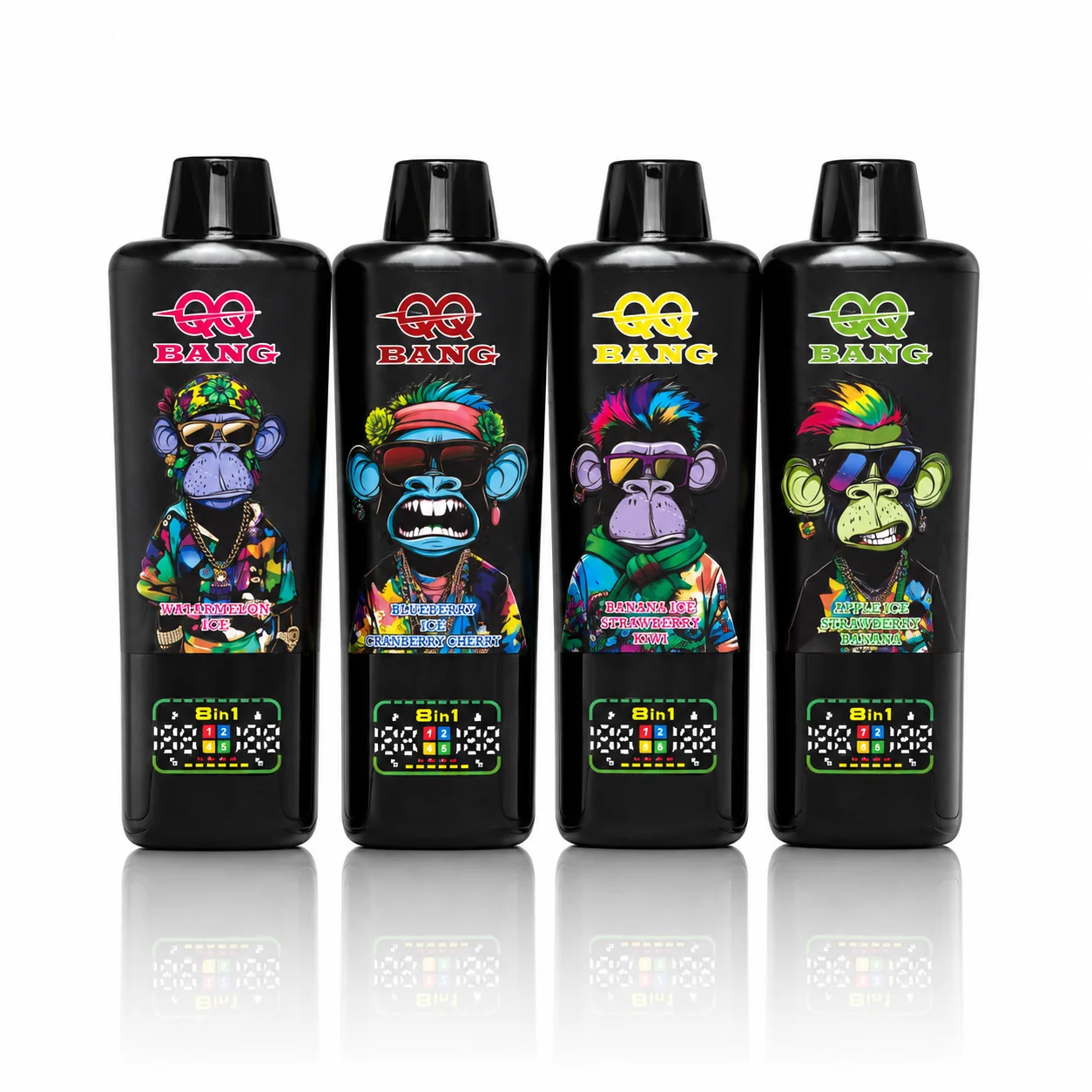 QQBang 350K 350000 Puffs 8-in-1 Disposable Vape - Origin Direct mixed flavor disposable vape